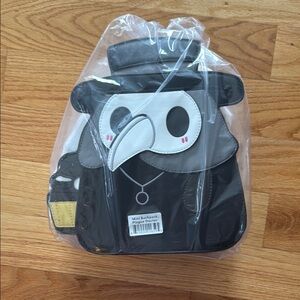 Squishable NWT Black and White Plague Doctor Mini Backpack